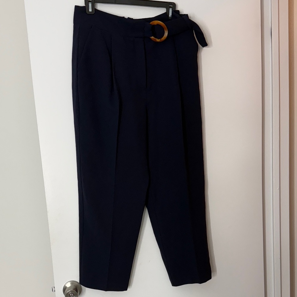 Topshop Blue Cropped Ankle Pants